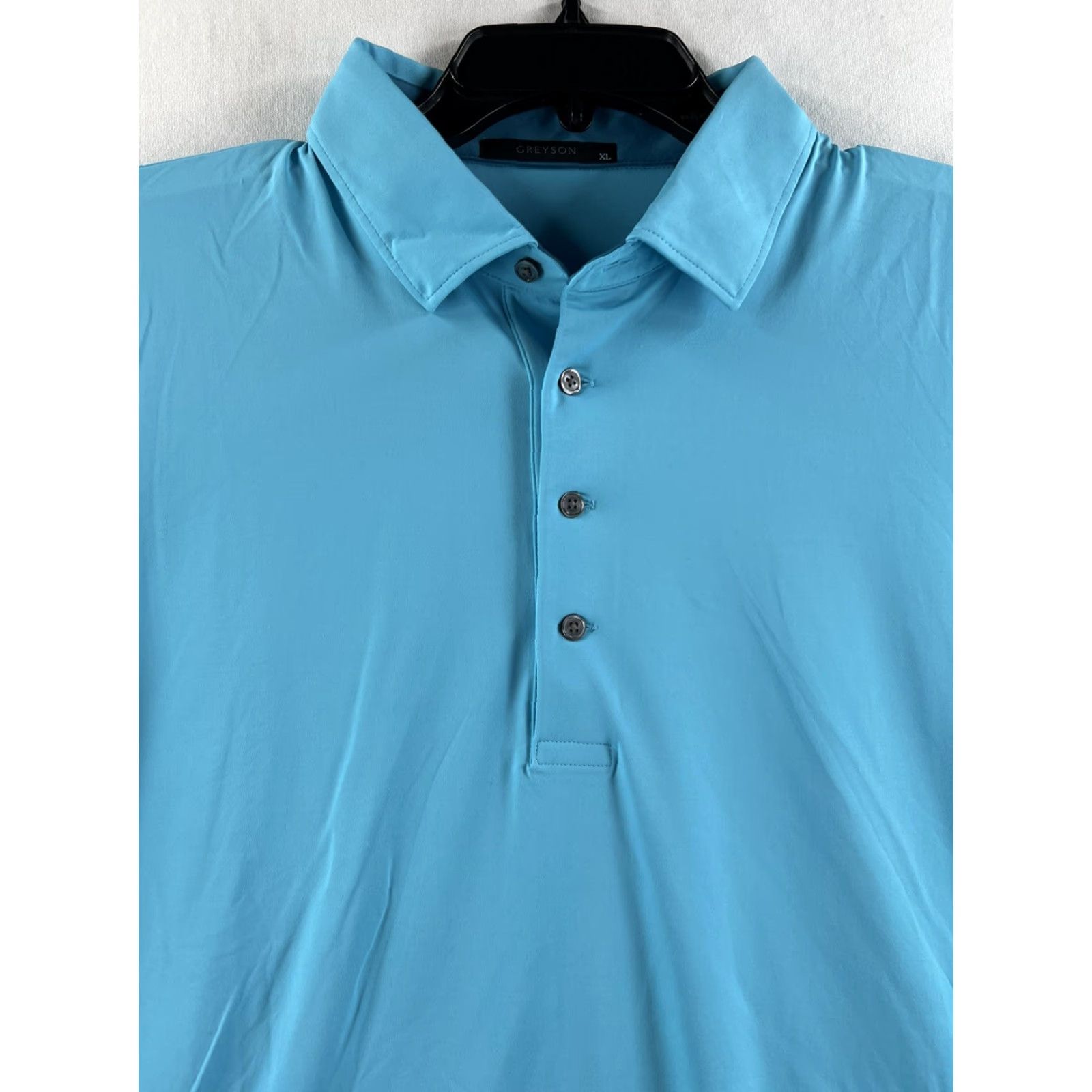 Vintage Greyson Polo Shirt Men's XL Blue Turquoise Short Sleeve Golf Maze Runner Wolf 12026729 Size US XL / EU 56 / 4 - 2 Thumbnail