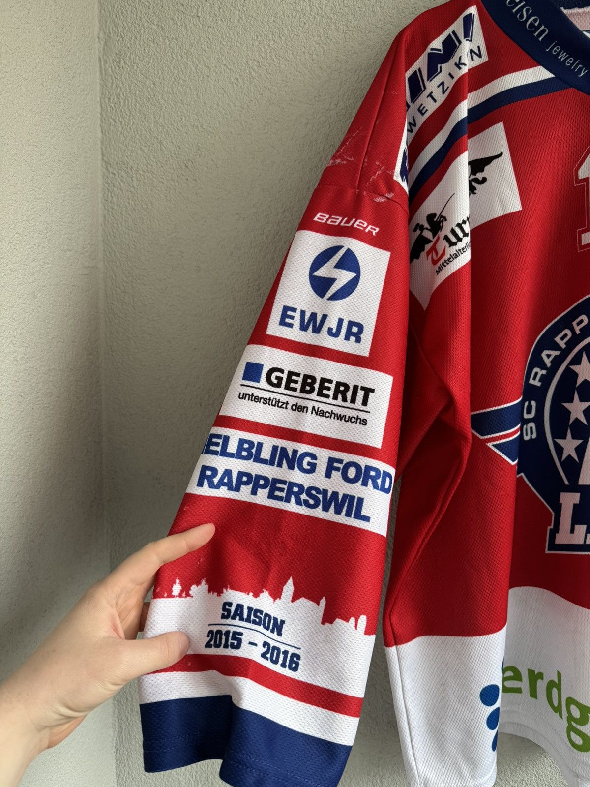 NHL Vintage Rapperswil Jona Lakers Ice Hockey Jersey Size US XL / EU 56 / 4 - 5 Thumbnail