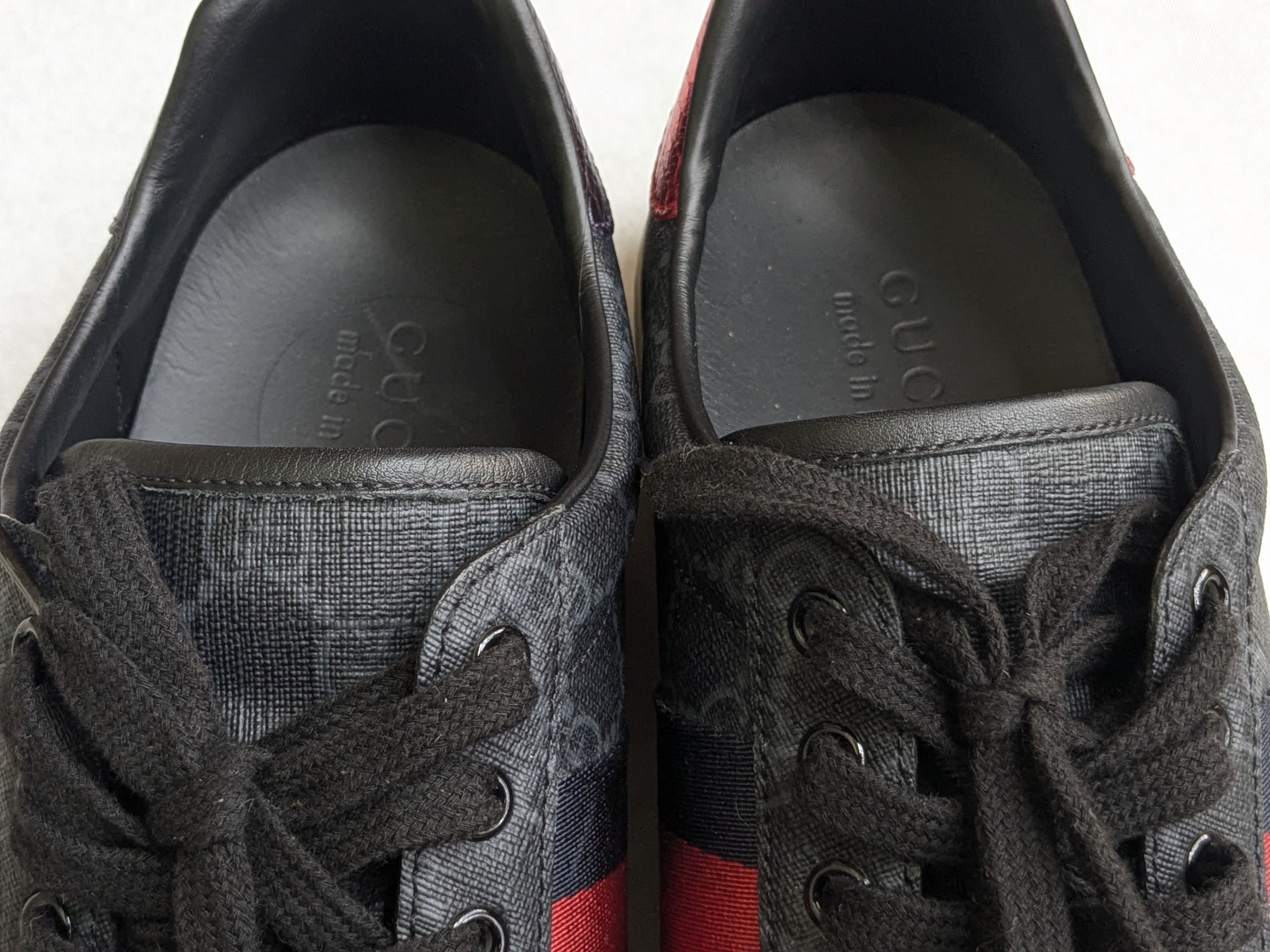 Gucci Gucci Ace Sneakers Black Monogram Canvas Logo GG 9 Size US 9 / EU 42 - 2 Thumbnail
