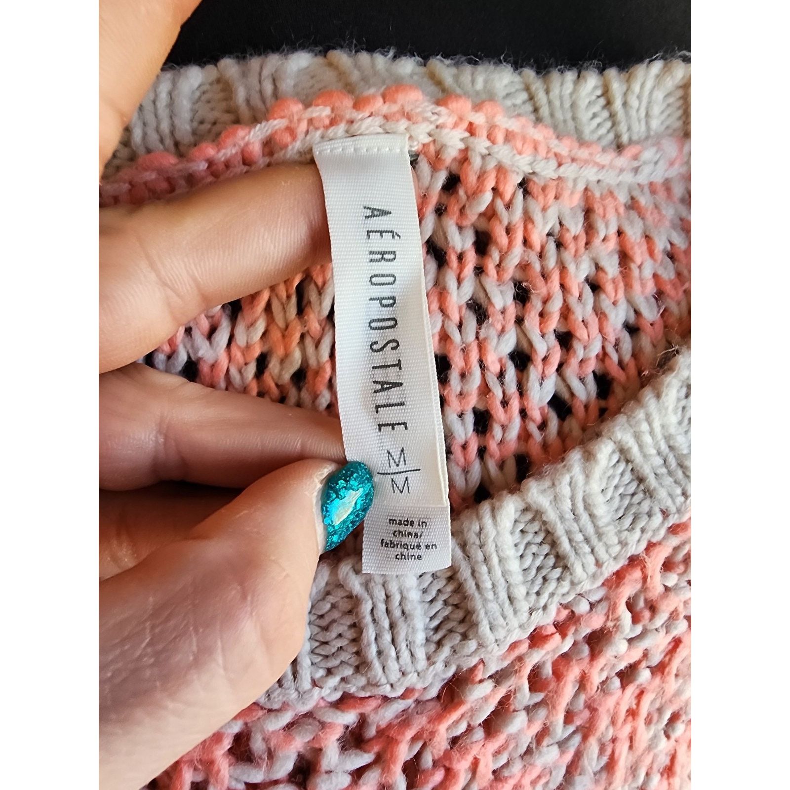 Aeropostale Aeropostale Orange And Cream sweater women Size Medium Size M / US 6-8 / IT 42-44 - 3 Thumbnail