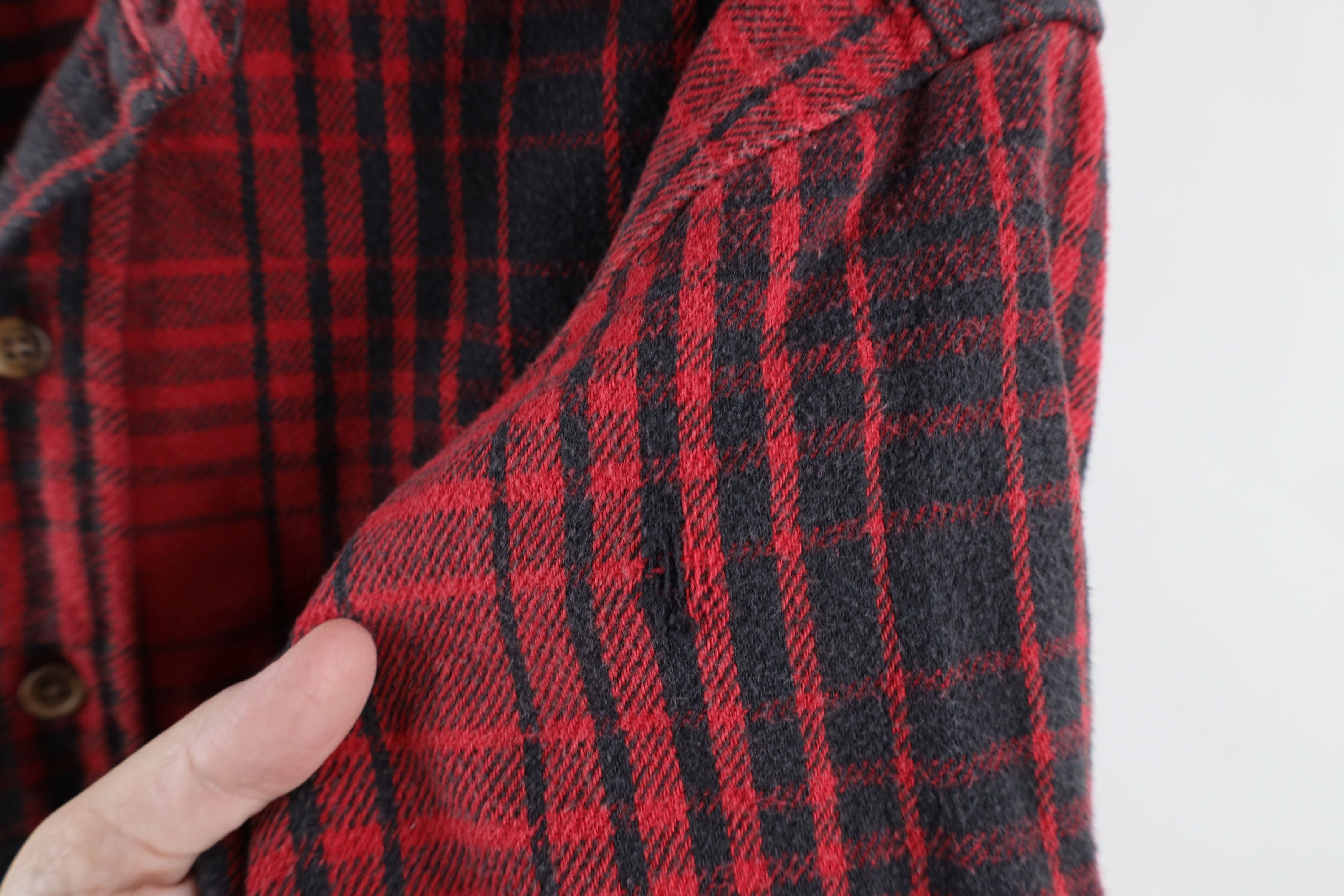 Vintage Vintage 90s Streetwear Heavyweight Button Shirt Plaid Size US L / EU 52-54 / 3 - 4 Thumbnail