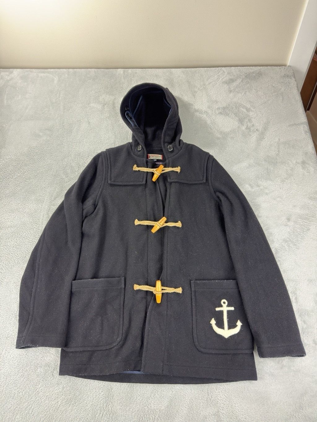 Left Field Nyc Left Field NYC Men's Size 38 Black Wool Duffle Coat Size US M / EU 48-50 / 2 - 1 Thumbnail