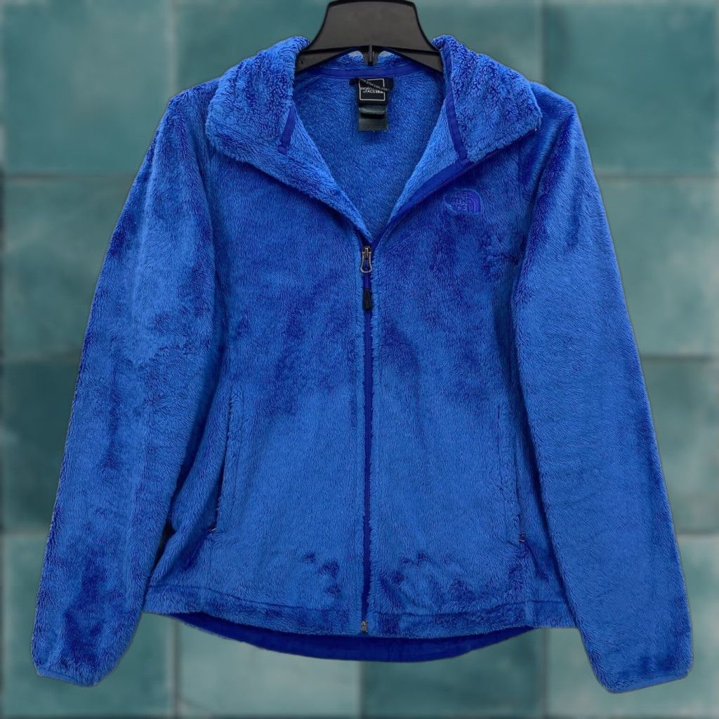 The North Face The North Face Full Zip Fleece Jacket Women's Small Blue Embroidered Zip Pockets Size S / US 4 / IT 40 - 1 Thumbnail
