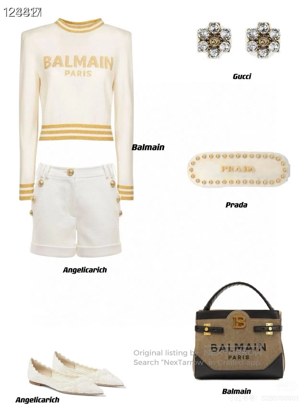 Balmain Balmain Classic Gold Letter Knit Sweater. Size S / US 4 / IT 40 - 8 Thumbnail