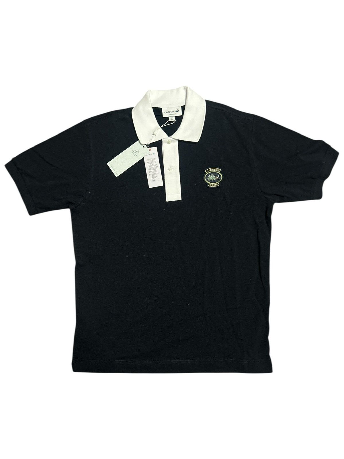 Lacoste Lacoste Polo Shirt - Men’s M - Black//White Collar Size US M / EU 48-50 / 2 - 1 Thumbnail