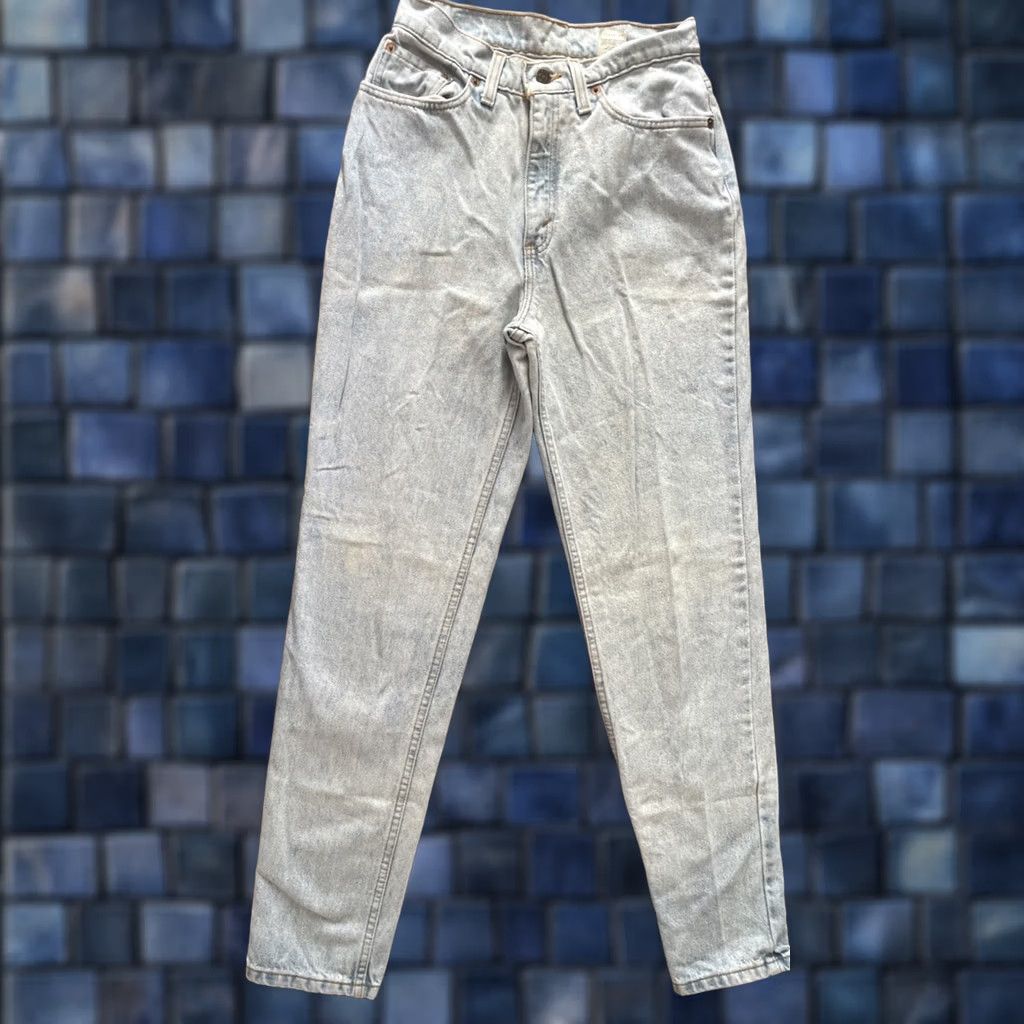 Levi's VINTAGE Levi's 512 Slim Jeans Women 7 Regular 26x30 Acid Wash Denim Blue 90s Cowboy Mom Weights: 5-Pocket Mens Girls Size 28" / US 6 / IT 42 - 1 Thumbnail