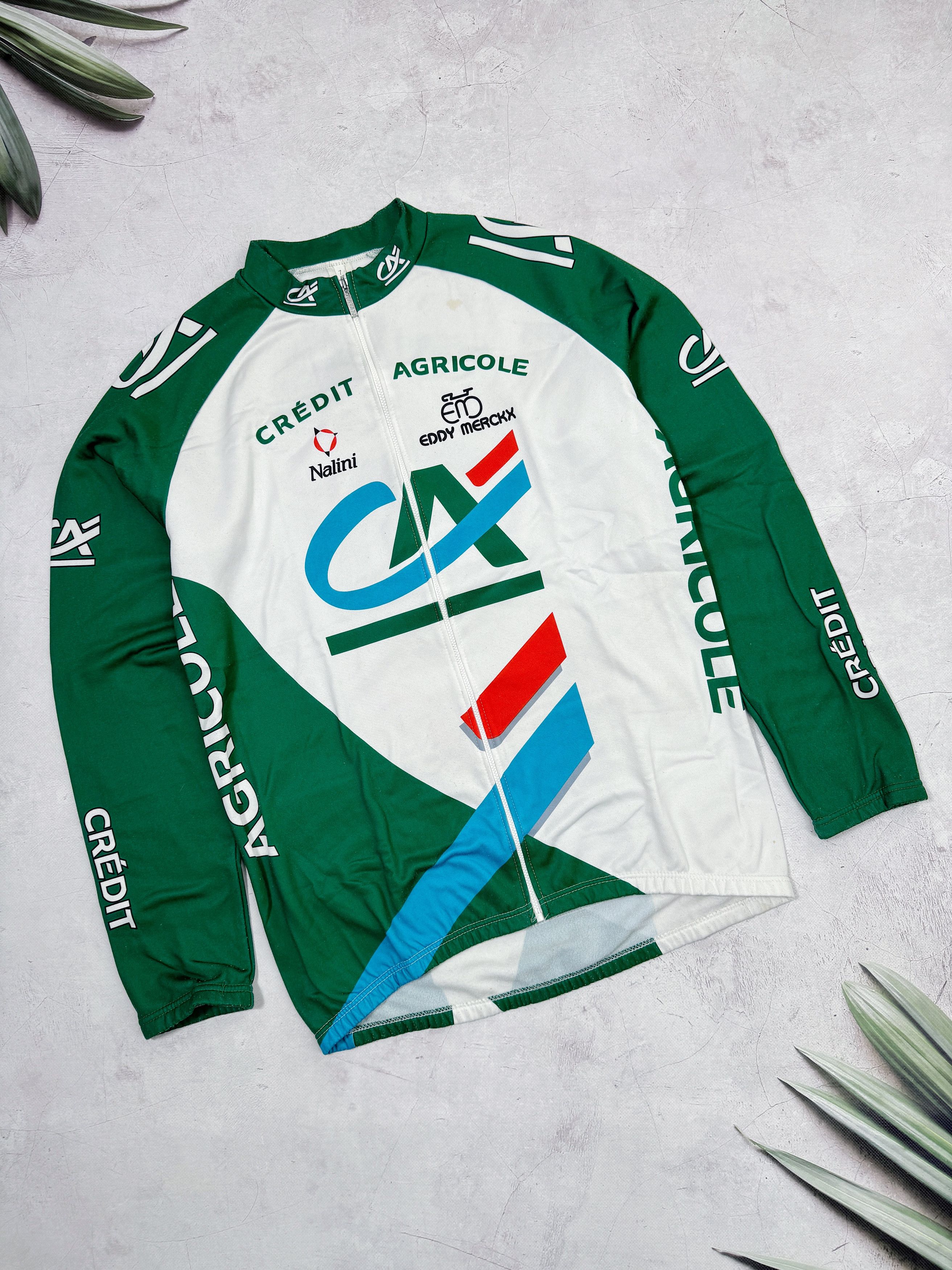 Vintage Vintage Nalini Cycling Jersey Eddy Merckx Credit Agricole LS Size US XL / EU 56 / 4 - 1 Thumbnail