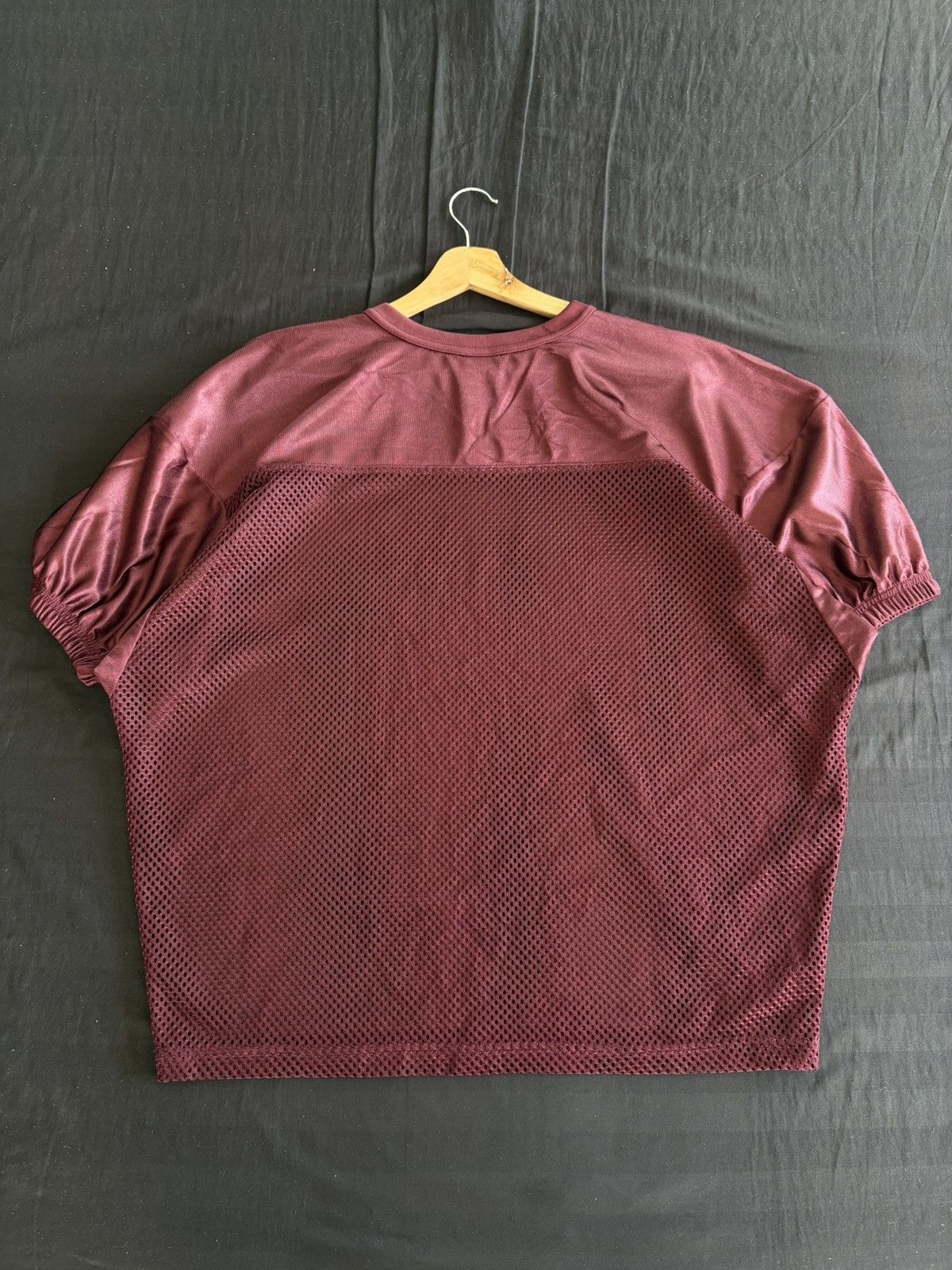 Japanese Brand Vtg RAWLINGS Youth Football Practice Jersey Mesh Net Maroon Size US XL / EU 56 / 4 - 3 Thumbnail
