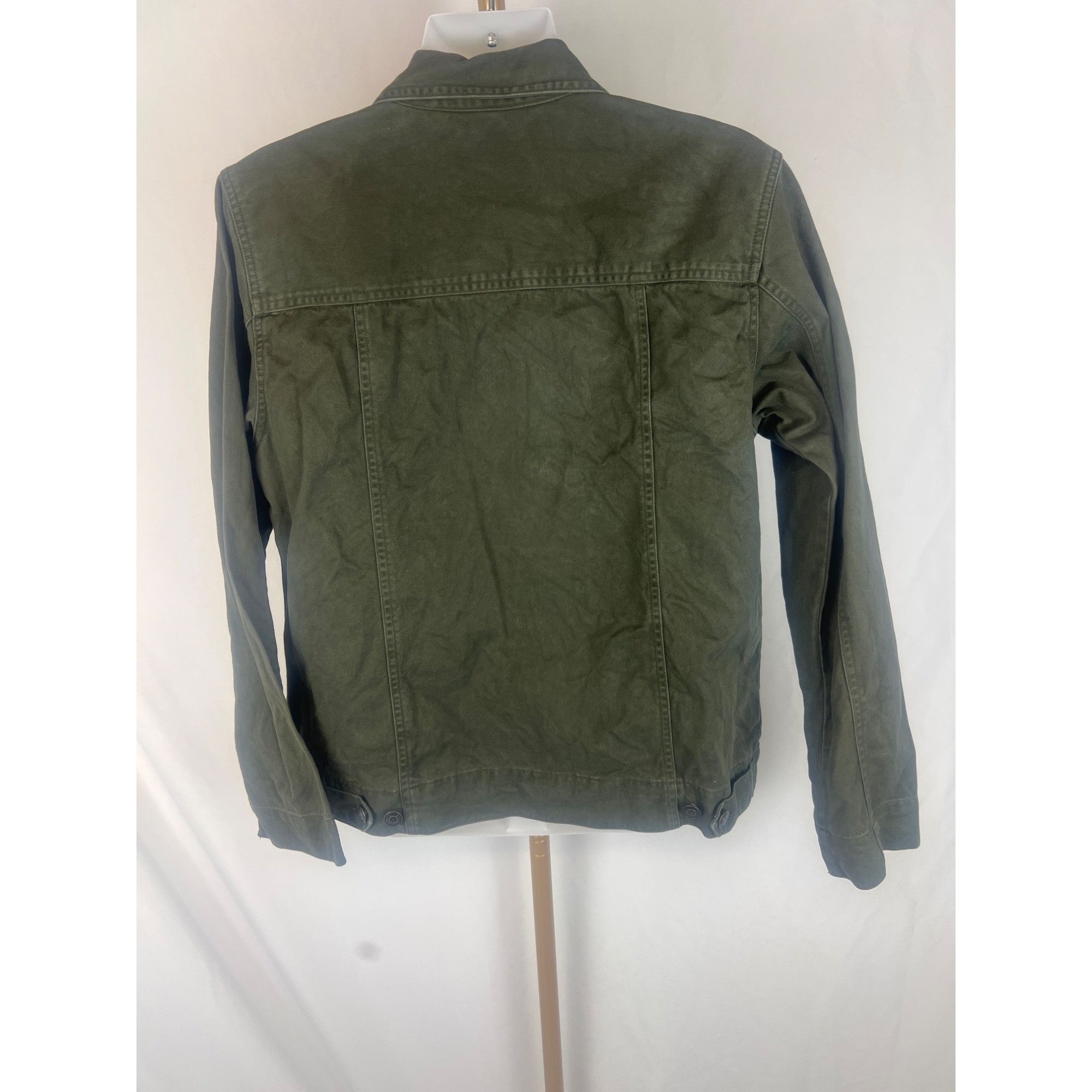 Other Vintage Blasport Olive Green Denim Jacket Womens Medium 100% Size M / US 6-8 / IT 42-44 - 3 Thumbnail