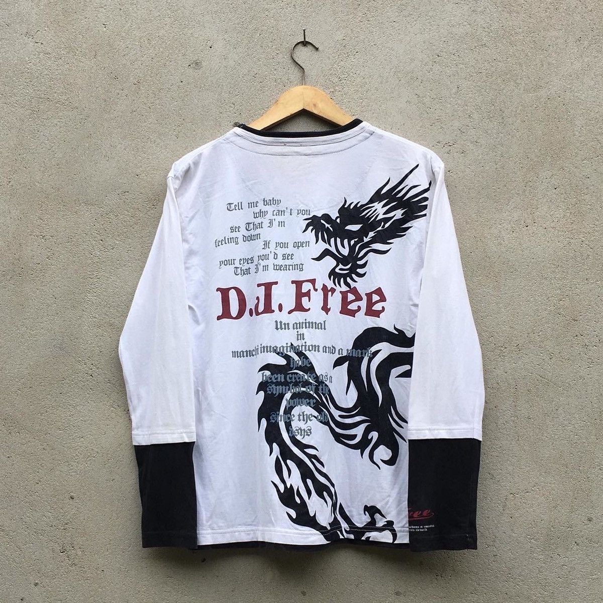 image of If Six Was Nine x Le Grande Bleu L G B Dj Free Mesh Dragon Double Layer in White, Men's (Size Large