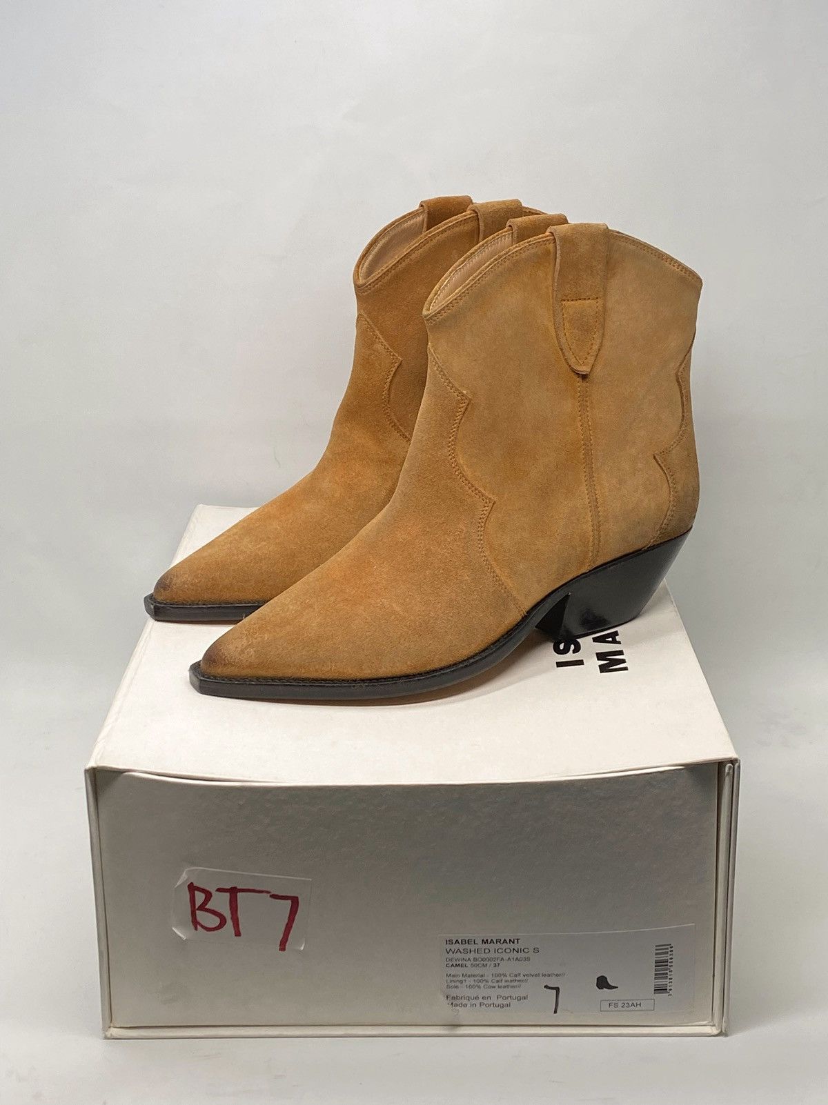 Isabel Marant Isabel Marant Dewina Suede Western Booties size 37 Size US 7 / IT 37 - 14 Thumbnail