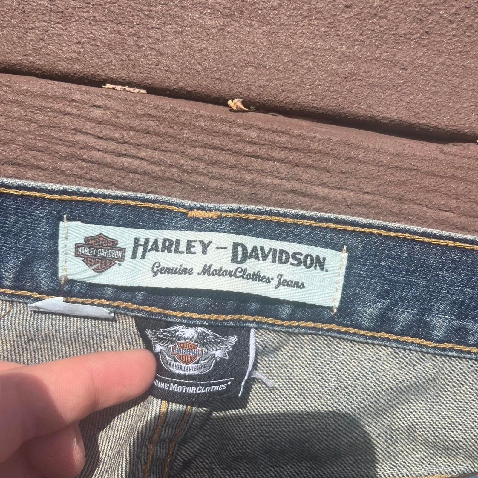 Harley Davidson Navy Blue Harley Davidson Jeans Size US 35 - 3 Thumbnail