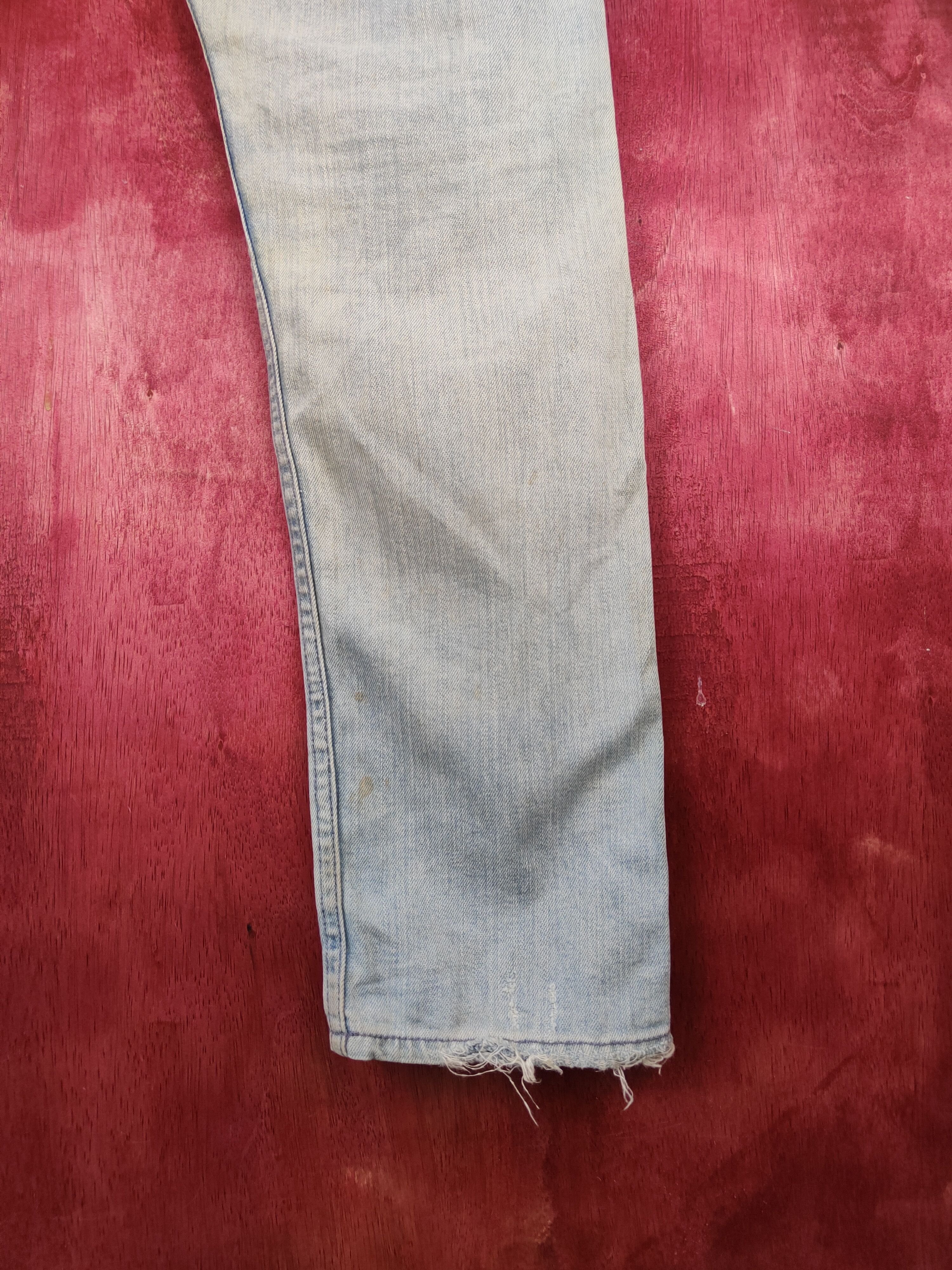 Japanese Brand Bayflow Blue Faded Distressed patchwork Denim #S1483 Size US 30 / EU 46 - 16 Thumbnail