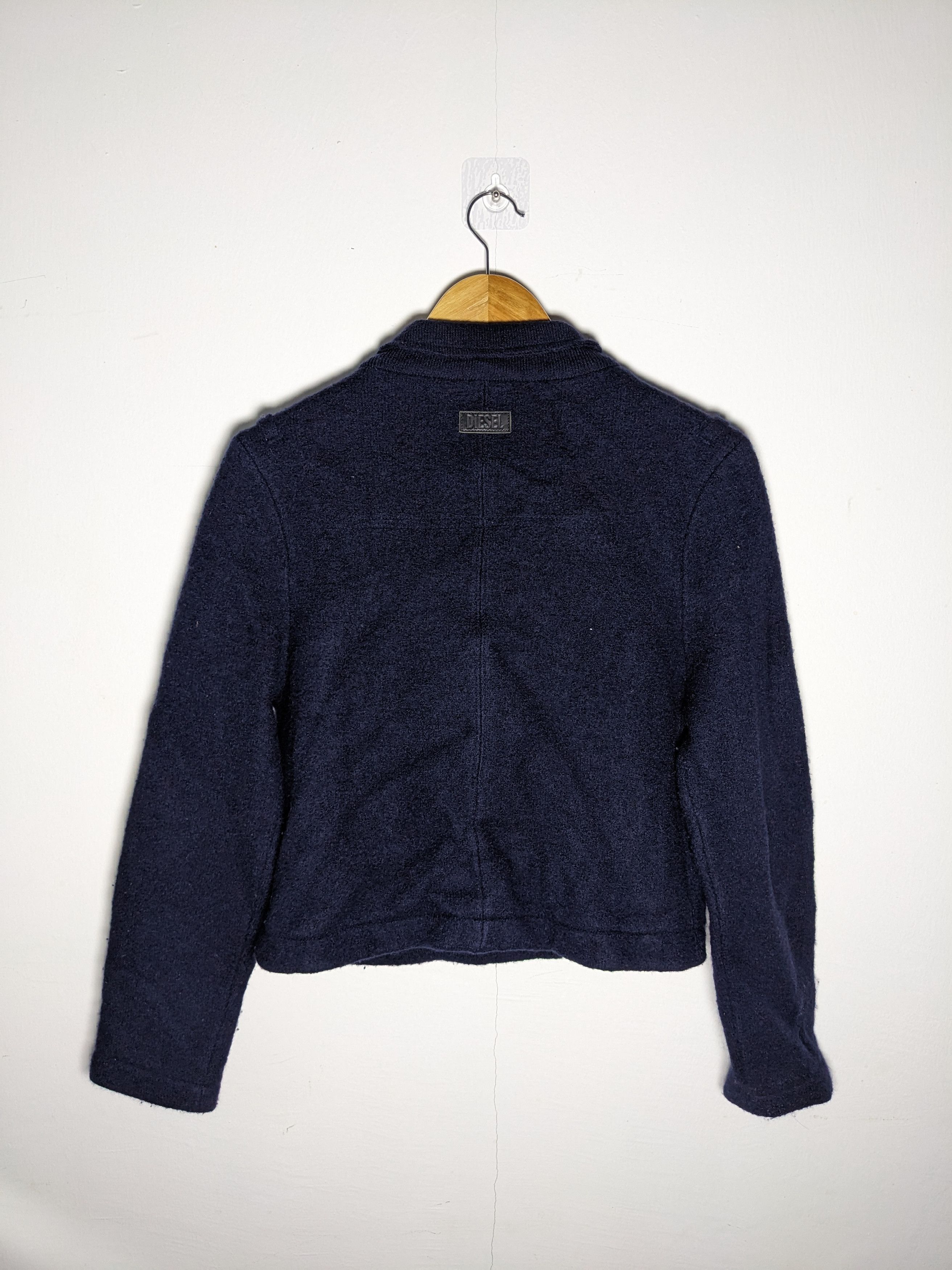 Diesel × Diesel Black Gold Diesel Cropped Peacoat Jacket Navy Blue Wool Size XS / US 0-2 / IT 36-38 - 2 Thumbnail