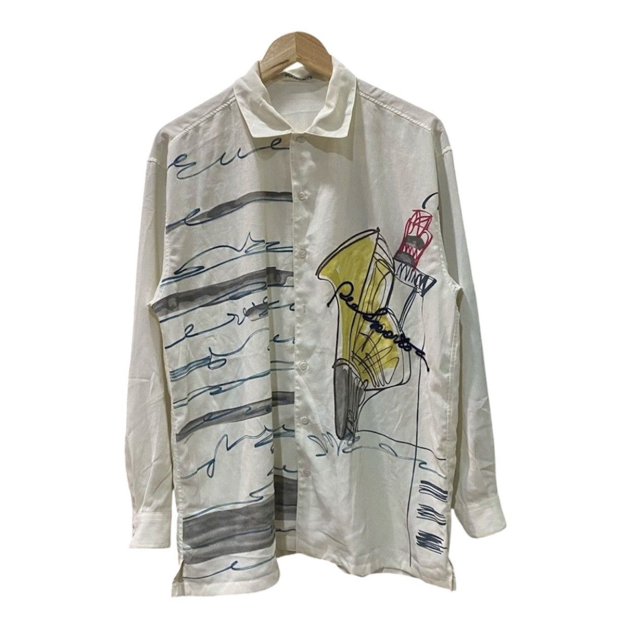 Japanese Brand Vintage Pia Sports "Art Sketch" Graphic Button-Up Shirt Size US L / EU 52-54 / 3 - 1 Thumbnail
