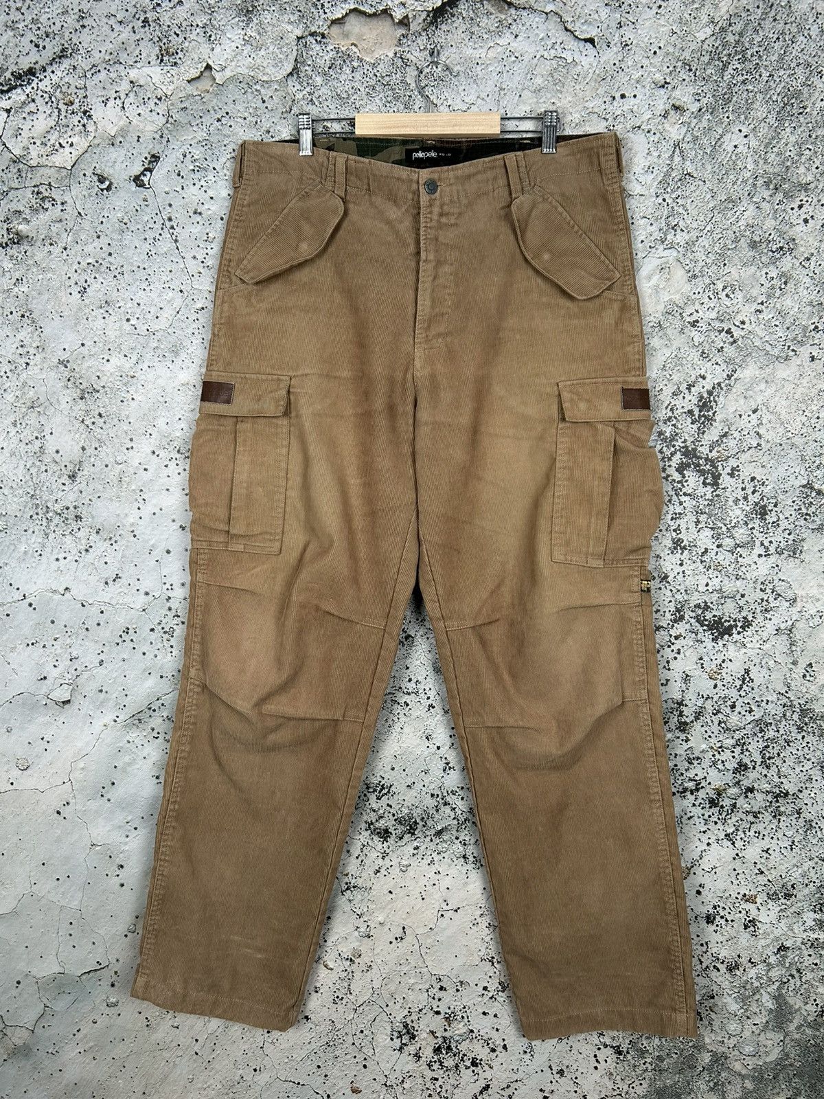 Pelle Pelle Pelle Pelle Vintage Baggy Cargo Corduroy Pants 90s Rap Rare Size US 33 - 1 Thumbnail