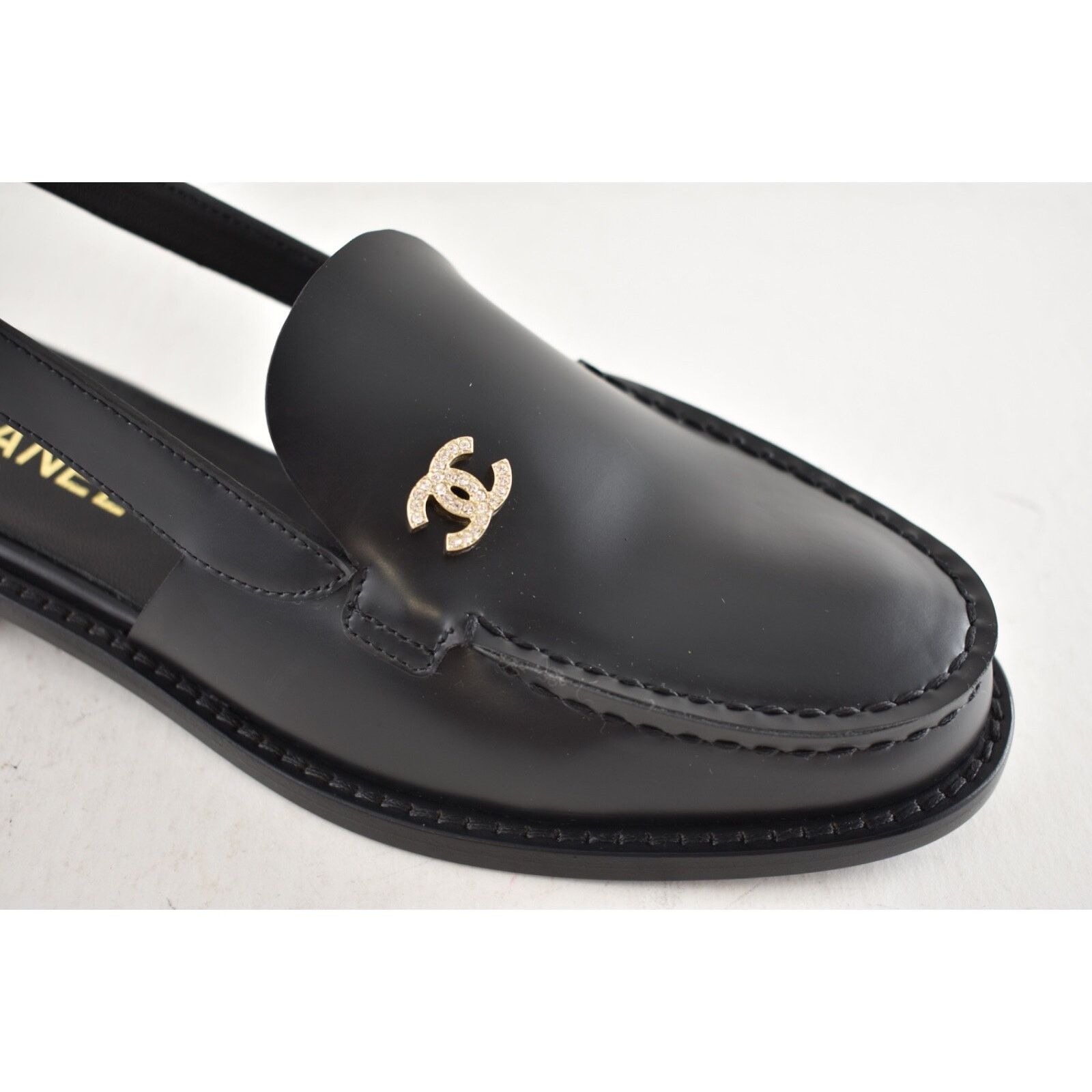 Chanel Chanel REV Black Leather CC Crystal Logo Coco Sling Size US 8.5 / IT 38.5 - 5 Thumbnail