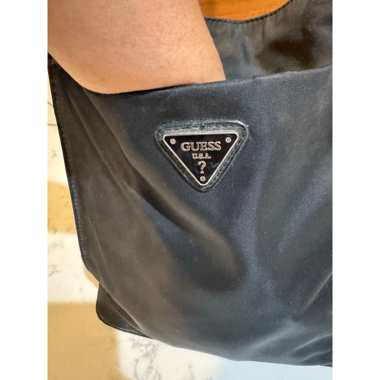 Guess vintage Guess triangle logo nylon shoulder crossbody bag Size ONE SIZE - 4 Thumbnail