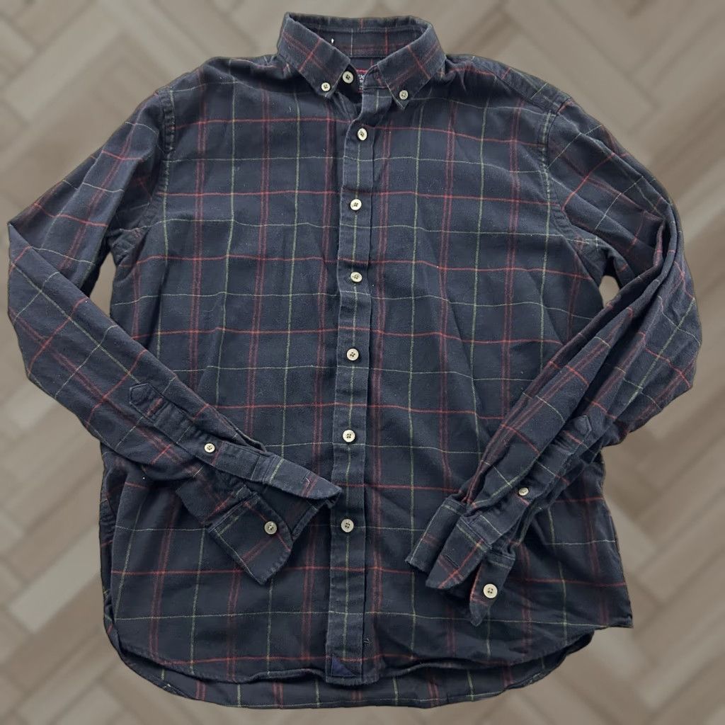 UNTUCKit UNTUCKit Plaid Flannel Long Sleeve Button-Up Shirt Mens M Blue Size US M / EU 48-50 / 2 - 1 Thumbnail