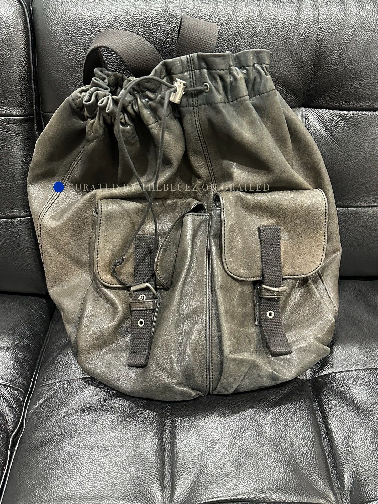 Yohji Yamamoto Stylish Brown Leather Backpack Size ONE SIZE - 1 Thumbnail