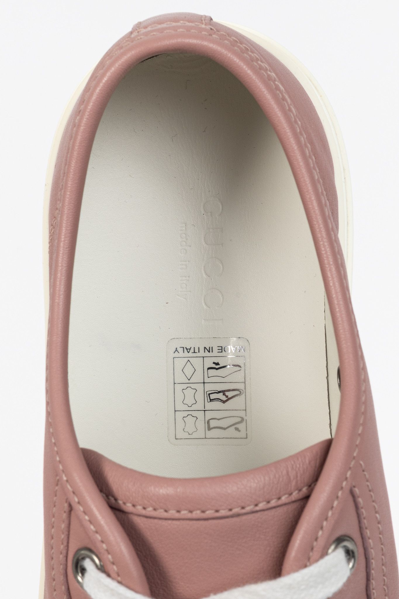 Gucci Gucci Pink Miro Soft Leather Low-Top Sneakers Size US 6.5 / IT 36.5 - 9 Thumbnail