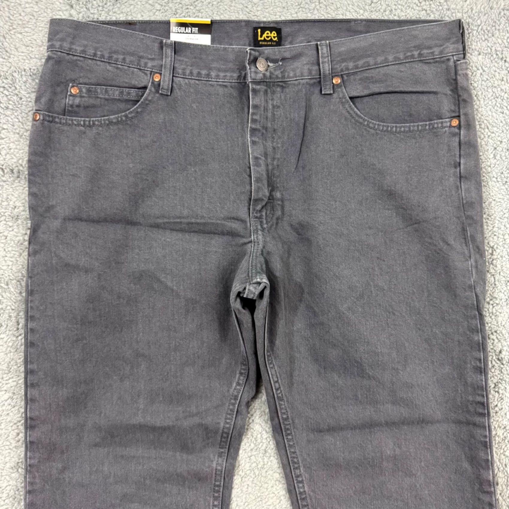 Lee VINTAGE Lee Jeans Mens 38x32 Charcoal Cowboy Cut Regular Fit Straight Leg Cotton NWT Size US 40 / EU 56 - 2 Thumbnail
