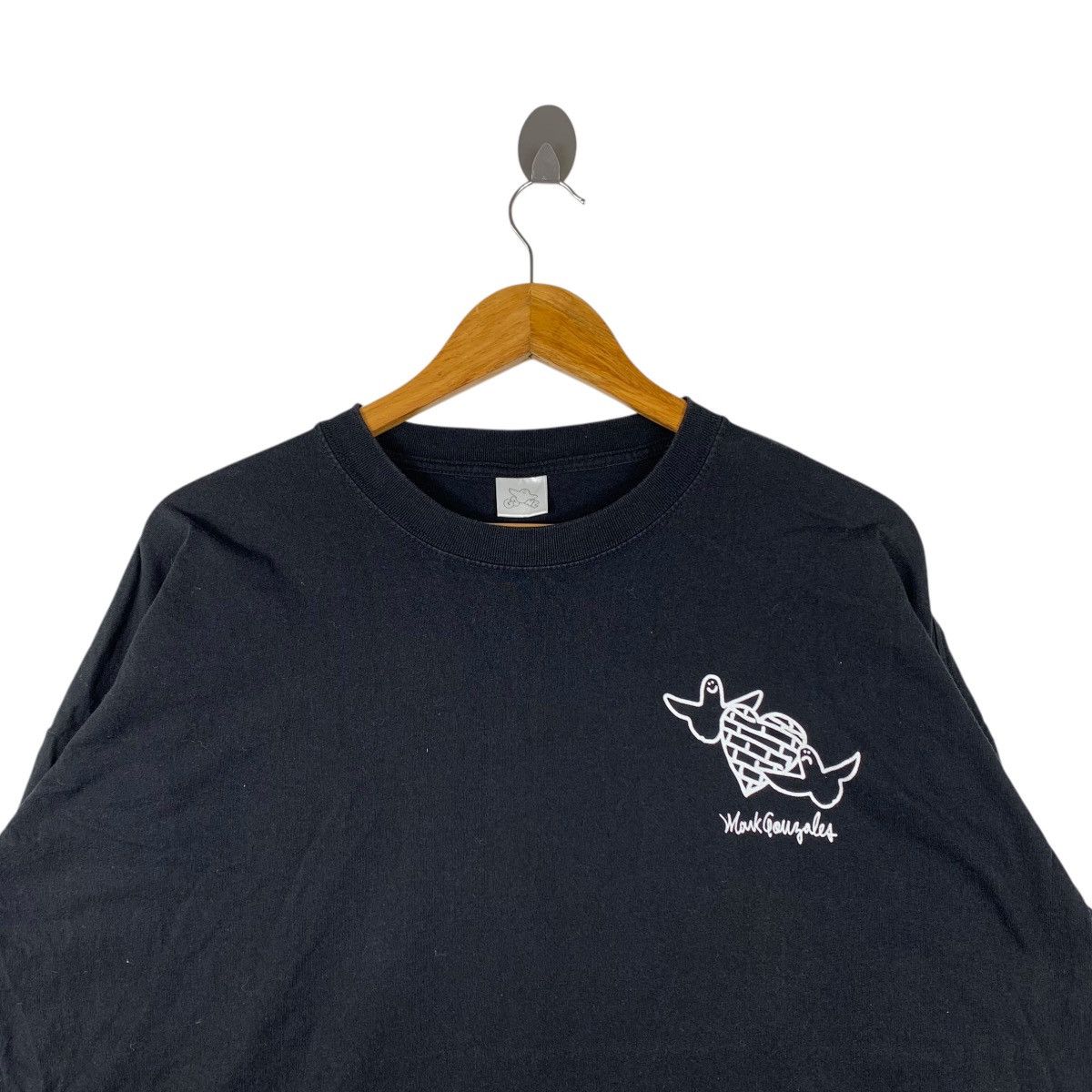 Vintage MARK GONZALES Down Hill Slalome Drawings Print Black Shirt Size US M / EU 48-50 / 2 - 4 Thumbnail