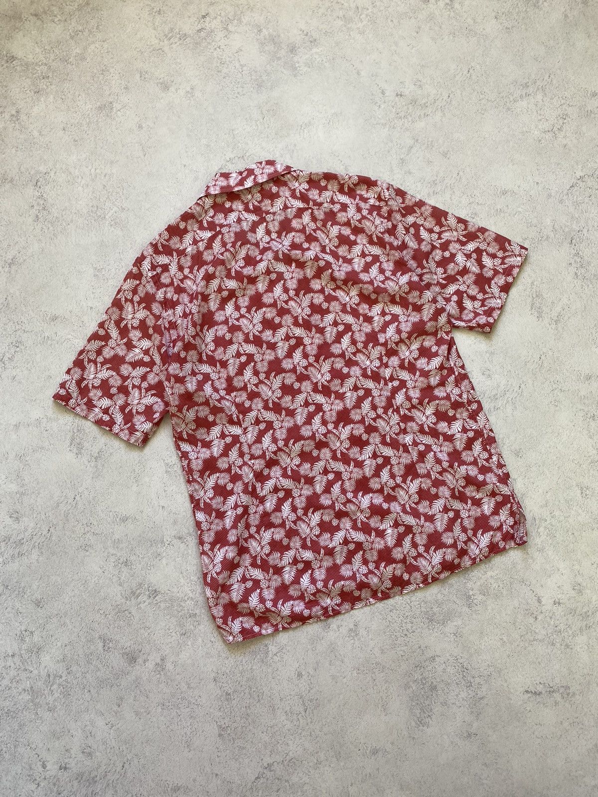 Eton Eton Mens Hawaiian Red Button Up Shirt Size L Size US L / EU 52-54 / 3 - 8 Thumbnail