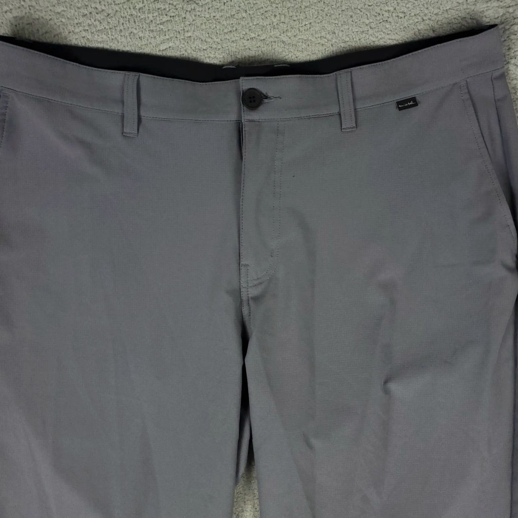 TravisMathew Travis Mathew Pants Mens 38x32 Gray Flat Front Chino Trousers Straight Fit Regular Size 38 Gray Men Pants Size US 38 / EU 54 - 2 Thumbnail