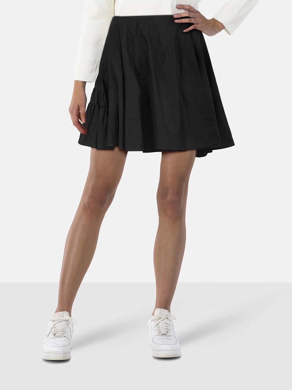 Alaia Black Flared Ruffle Skirt Size 28" / US 6 / IT 42 - 1 Thumbnail