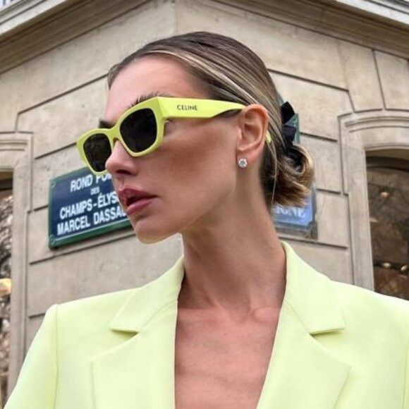 Celine 🕶️ New Celine CL40197U 93A Lime/Smoke Sunglasses Size ONE SIZE - 2 Thumbnail