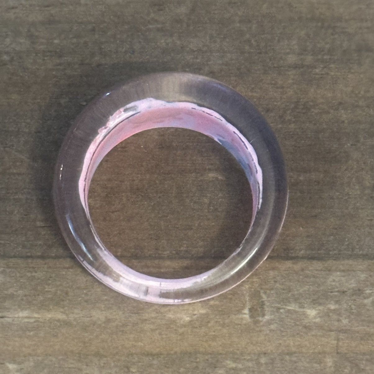 Vintage Vintage pink lucite ring Size ONE SIZE - 3 Thumbnail
