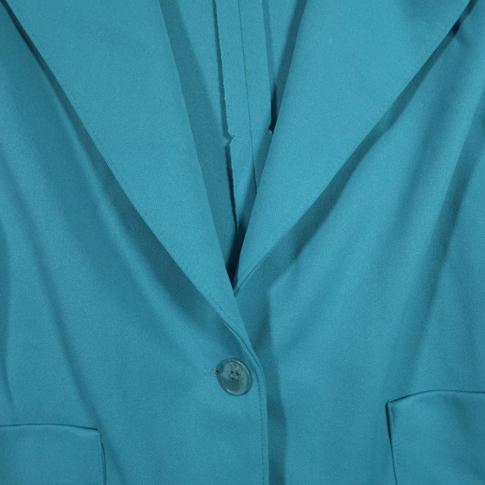 Vintage VINTAGE The Petite Concept Blazer Womens Petite 14 Green One-Button Jacket USA 80s Mens Ladies? Size XL / US 12-14 / IT 48-50 - 4 Thumbnail