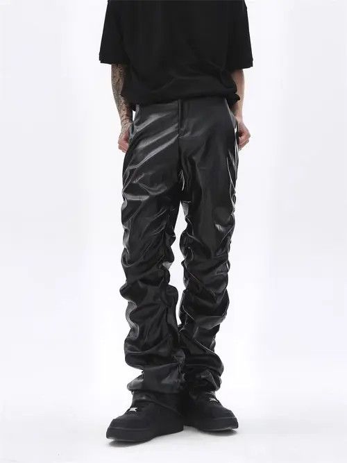 Other Punk niche design hip-hop loose casual leather pants Size US 32 / EU 48 - 1 Thumbnail