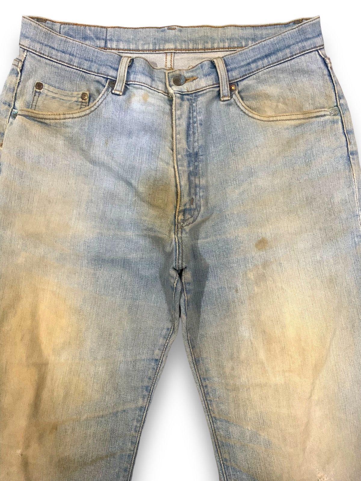 Big John Vintage 90s Big John Japan Dirty Mud Wash Baggy Jeans Size US 32 / EU 48 - 3 Thumbnail
