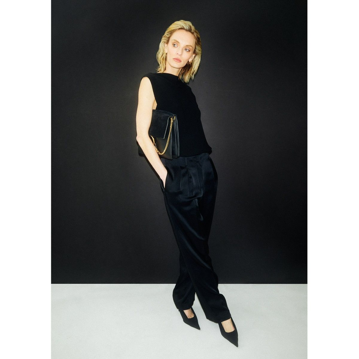 The Row The Row Firth Black Satin Crepe Trousers size 6 Size 28" / US 6 / IT 42 - 2 Thumbnail
