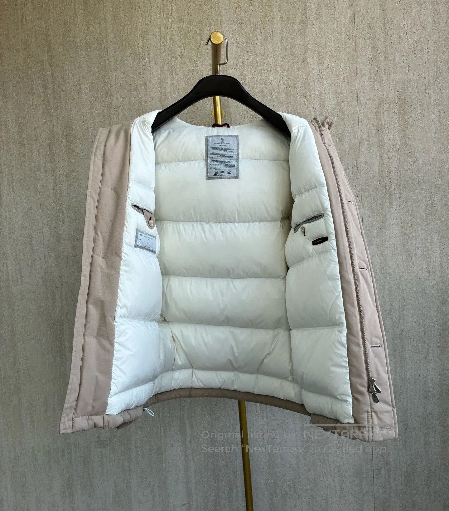 Brunello Cucinelli Brunello Cucinelli Beige Down Jacket. Size US M / EU 48-50 / 2 - 3 Thumbnail