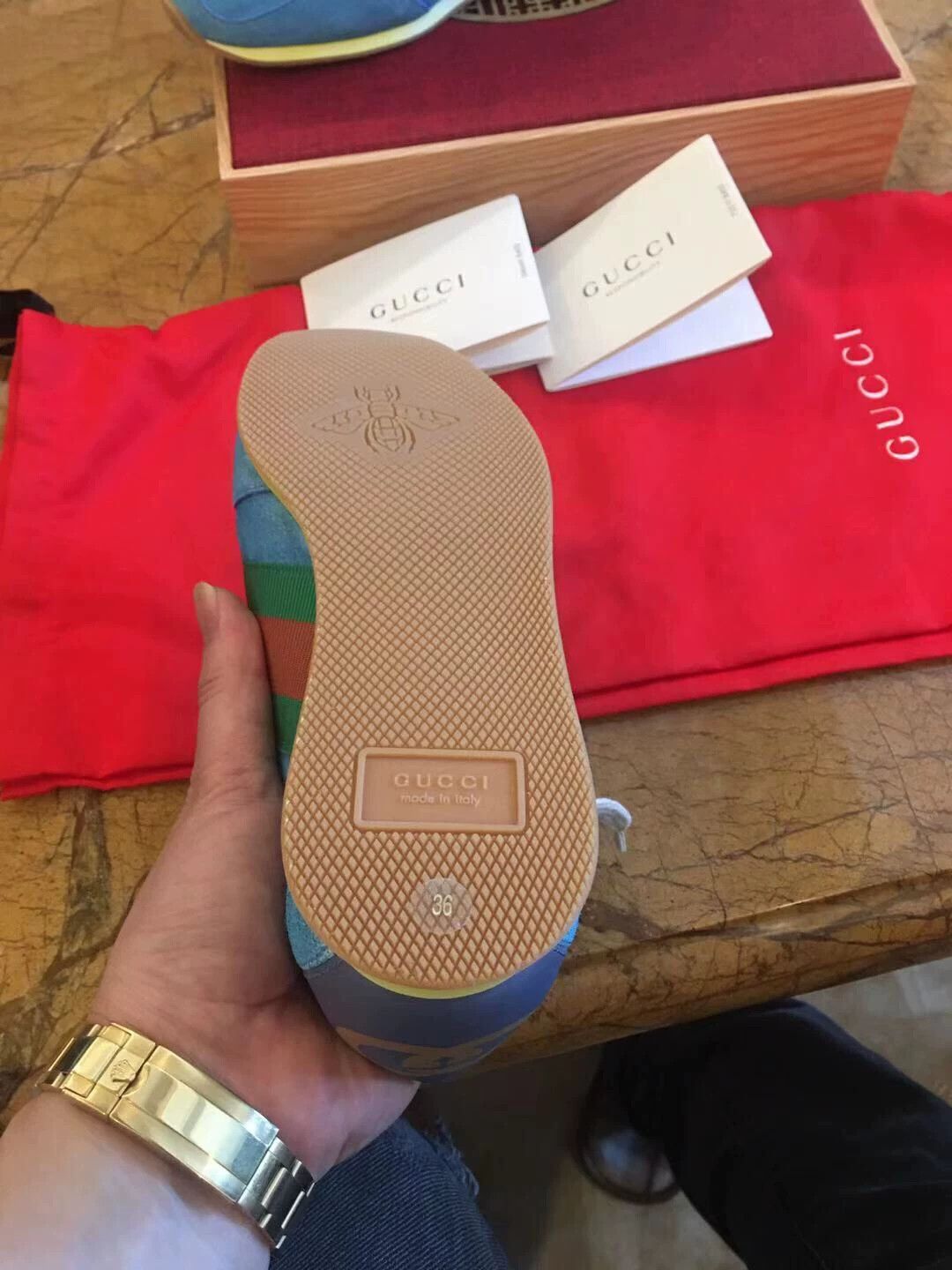 Gucci Gucci Women's Red Dad Shoe Size 36 Size US 5.5 / IT 35.5 - 5 Thumbnail