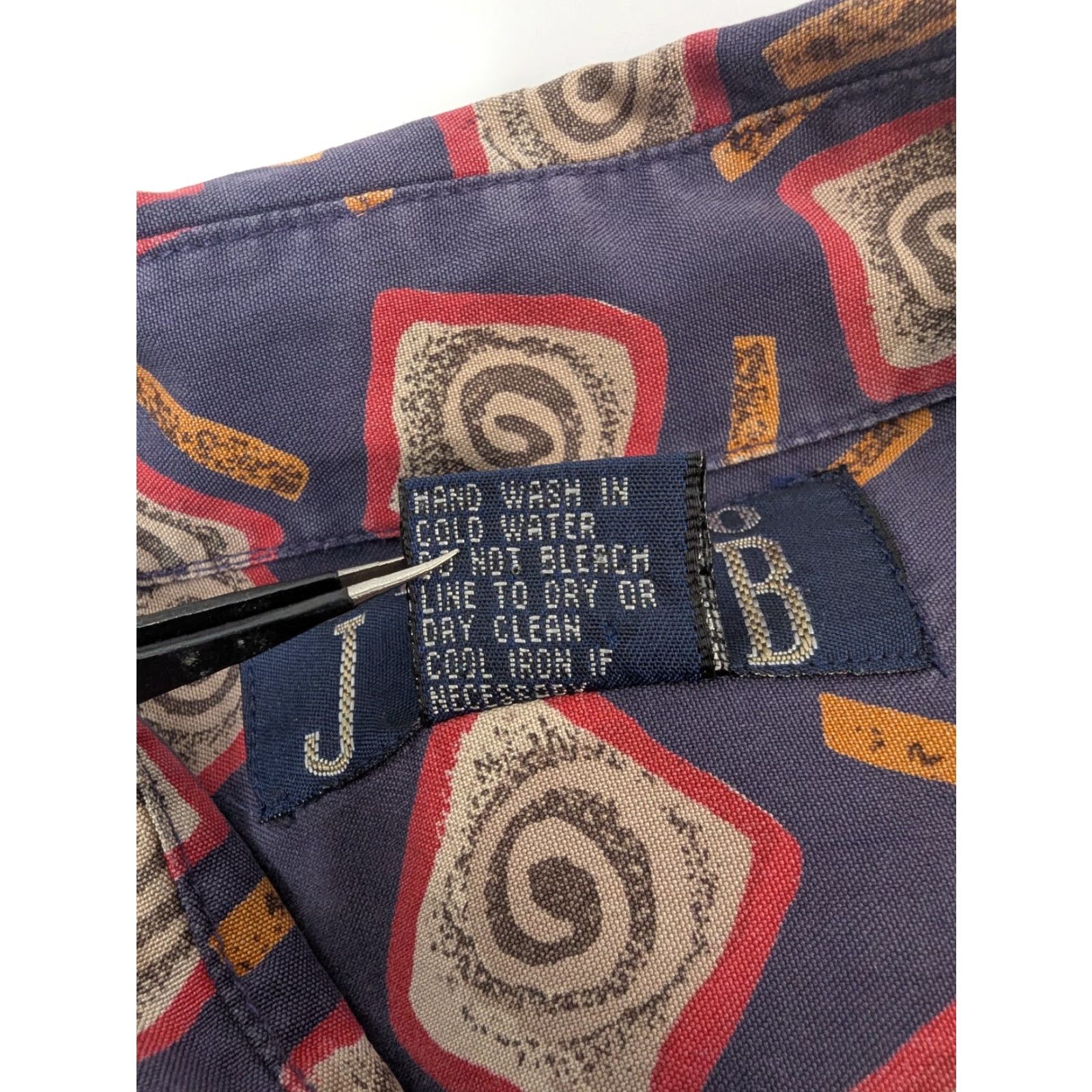 Vintage Vtg Studio Jab Silk Swirl Abstract Geometric Shirt Mens Sz L Button Short Sleeve Size US L / EU 52-54 / 3 - 7 Thumbnail