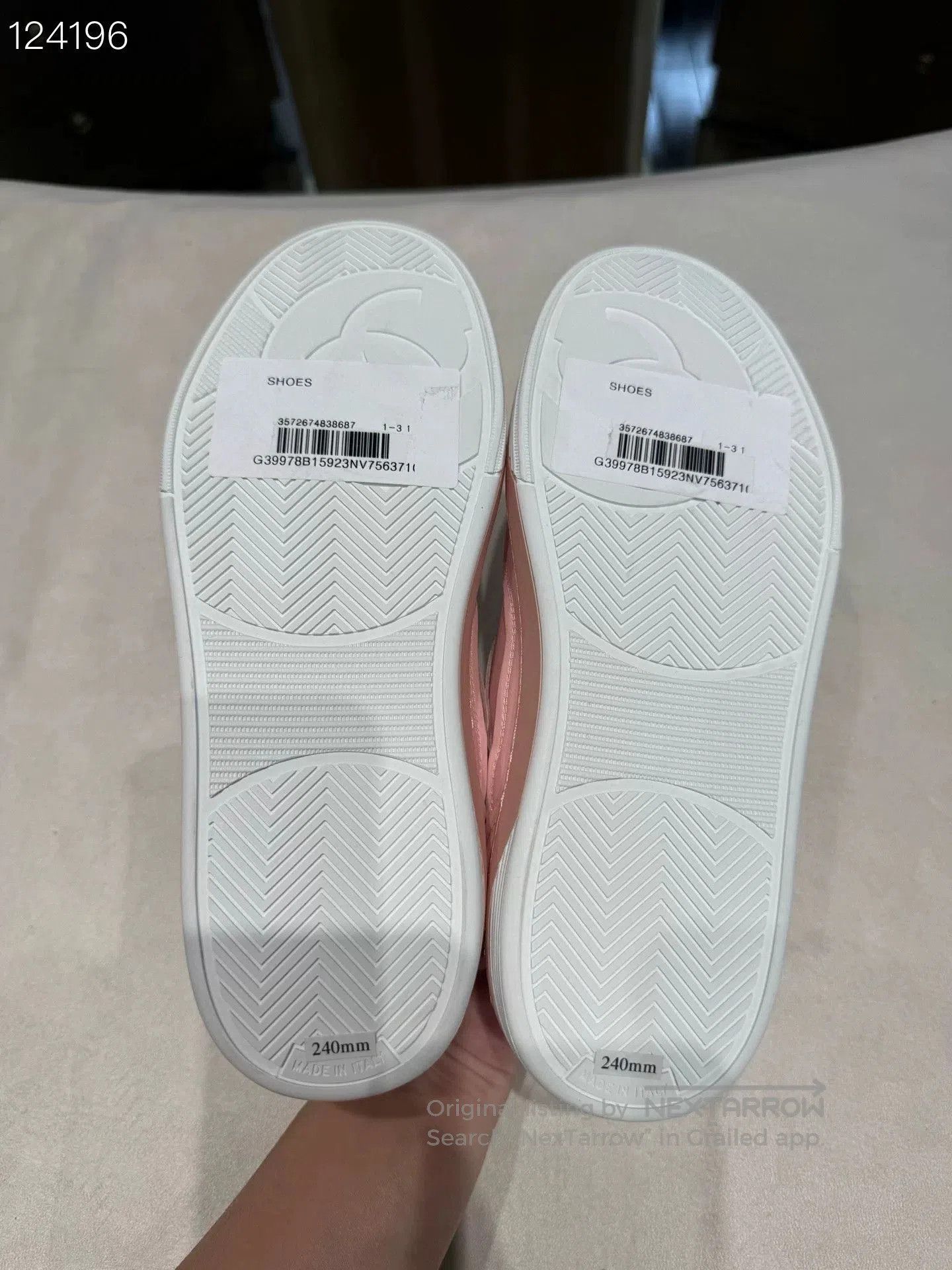 Chanel Chanel Pink Leather Sneakers. Size US 7 / IT 37 - 7 Thumbnail