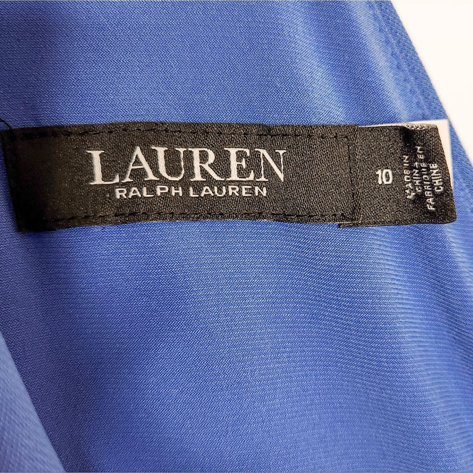 Ralph Lauren Lauren Ralph Lauren LRL Blue Gold Chain Halter Gown Size 10 Size L / US 10 / IT 46 - 8 Thumbnail