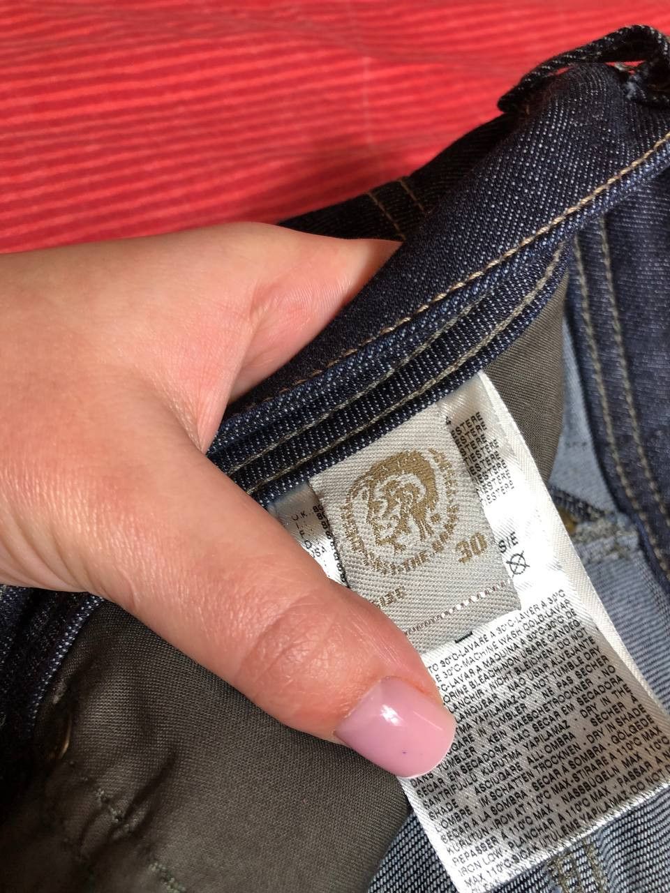 Diesel × Vintage Vintage Y2K Diesel Washed Distressed Denim Jeans Slim Size US 30 / EU 46 - 17 Thumbnail