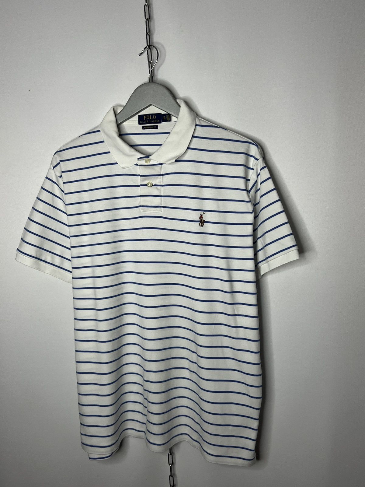 Vintage Vintage Polo Ralph Lauren Luxury Striped Polo Shirt Tee Size US XL / EU 56 / 4 - 2 Thumbnail