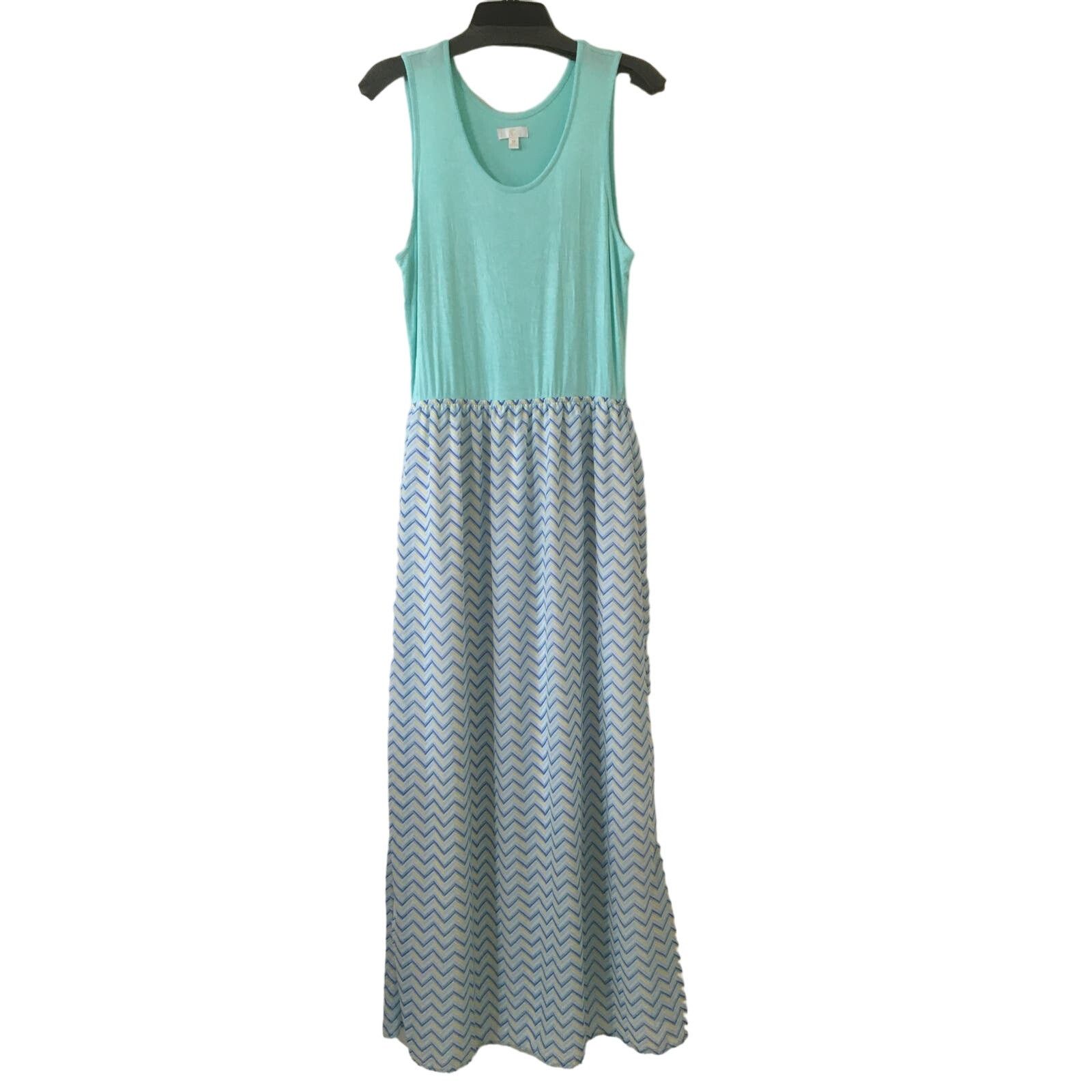 Other C Label Medium Sleeveless Maxi Dress Chevron Pattern Bottom Size M / US 6-8 / IT 42-44 - 1 Thumbnail