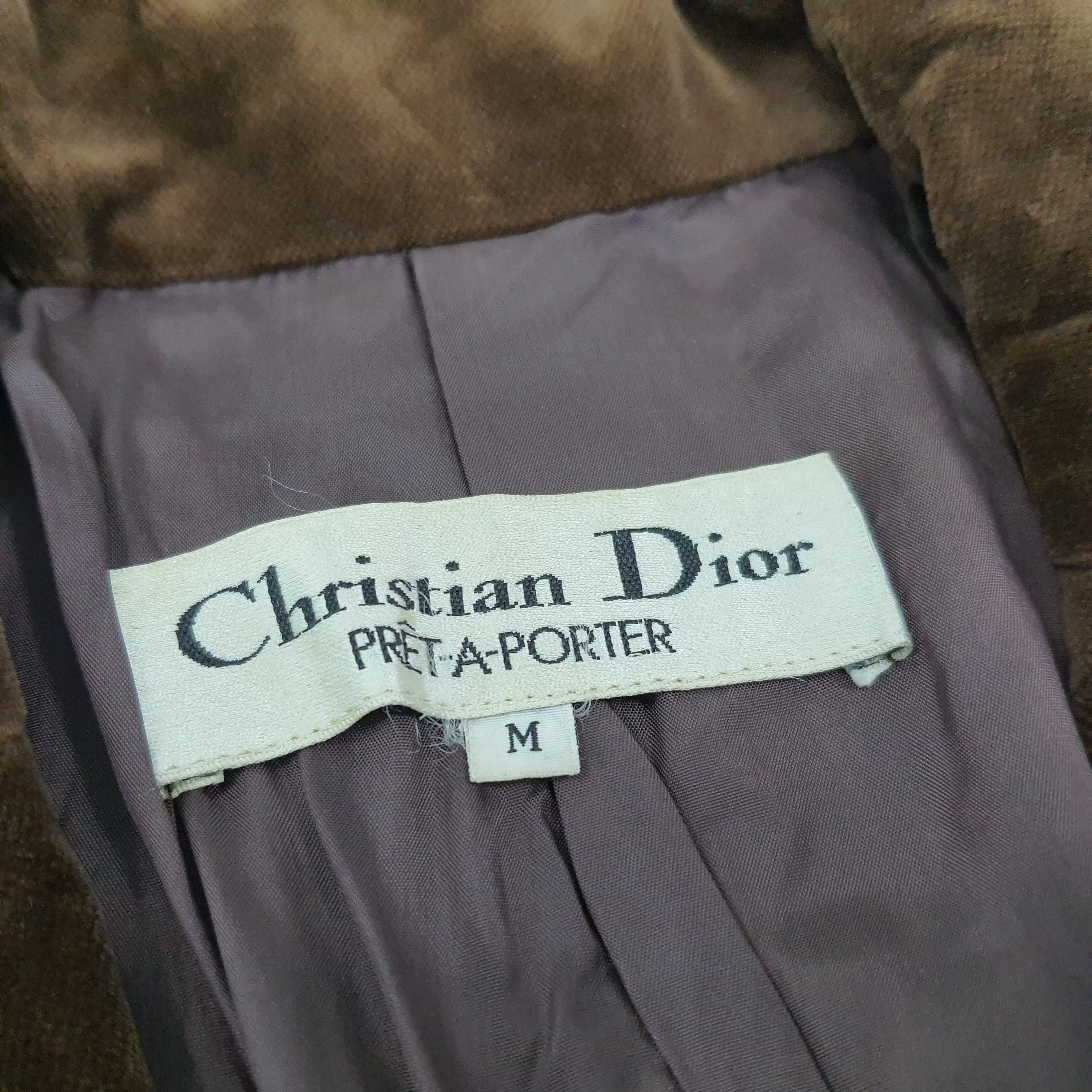 Christian Dior Monsieur × Designer × Vintage Vintage Christian Dior Velvet Custom Logo Blazer C234N3 Size US XS / EU 42 / 0 - 4 Thumbnail