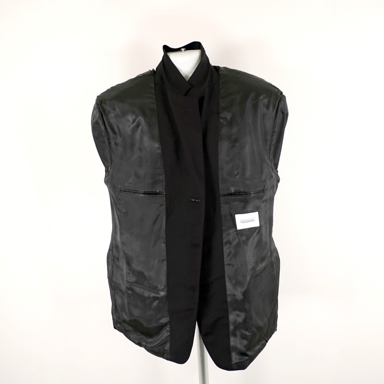 Joseph & Feiss Joseph & Feiss International Thick Textured Wool Black 44R S Size 44R - 10 Thumbnail