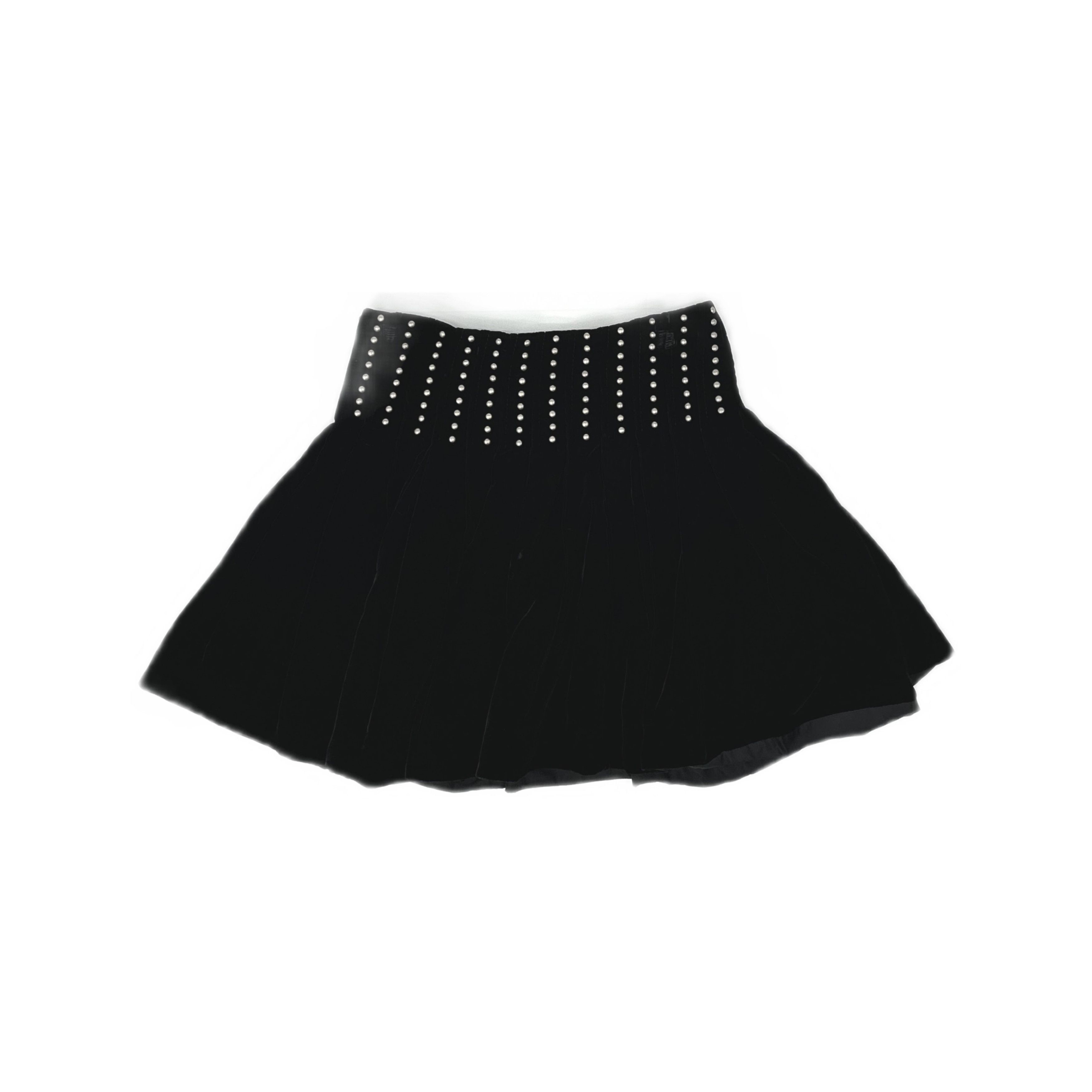 Saint Laurent Paris Saint Laurent Studded Velvet Mini Skirt FR 38 Size 27" / US 4 / IT 40 - 1 Thumbnail