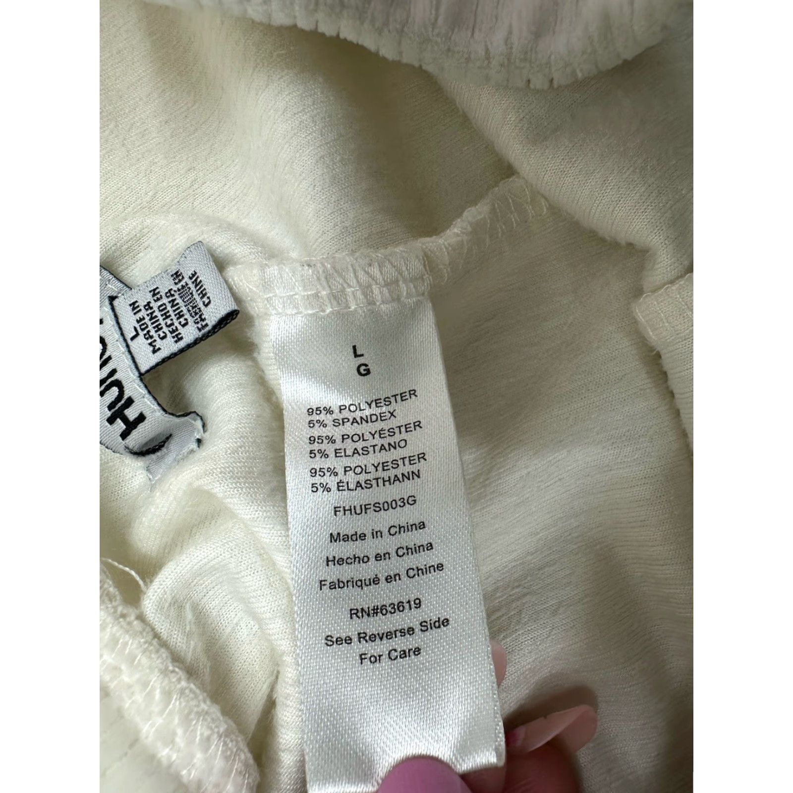 Hurley Hurley Womens Jogger Pants Size Large White Velour Pull On Size 36" / US 14 / IT 50 - 5 Thumbnail