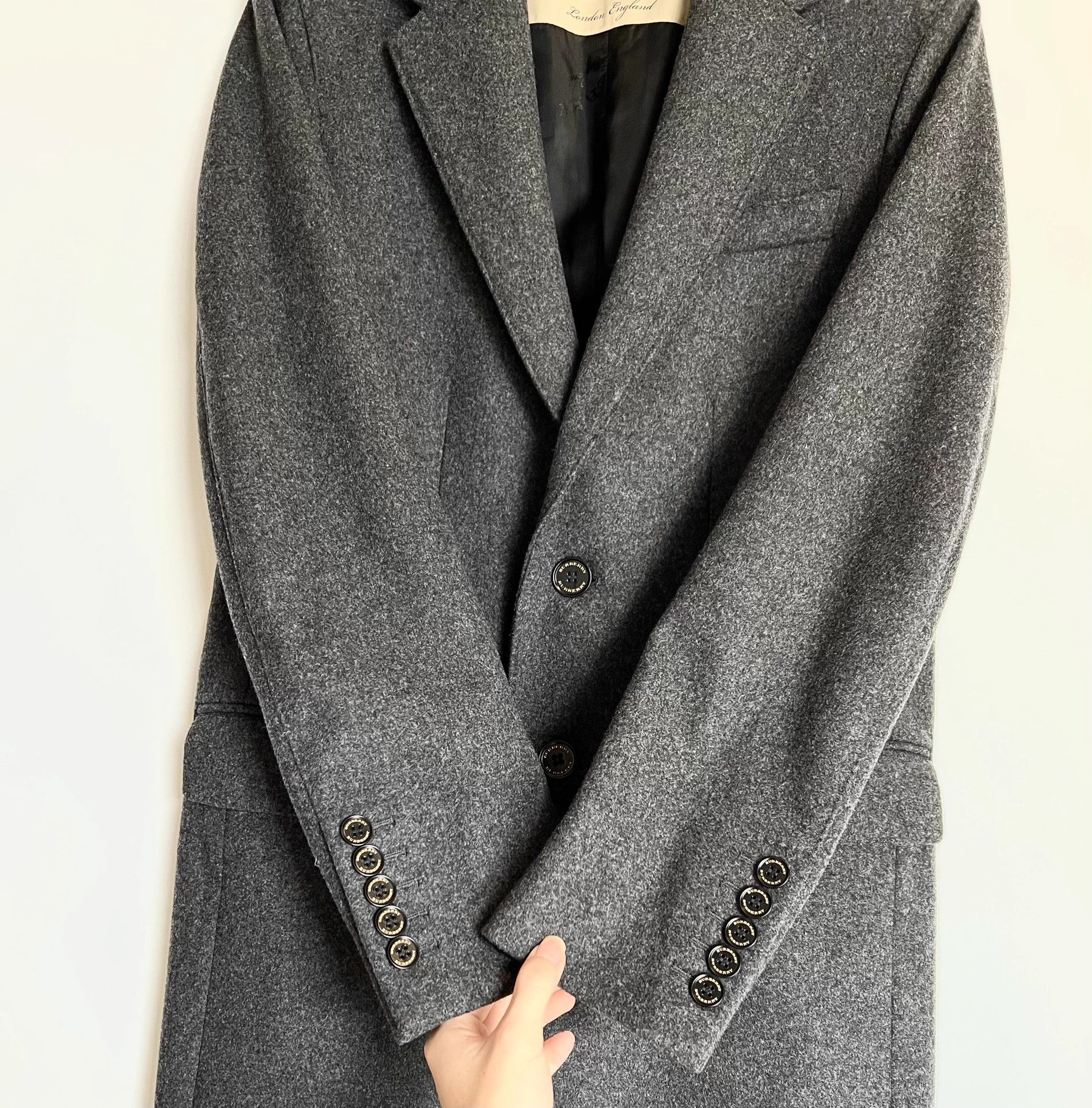 Burberry Burberry Grey Wool Over-the-Knee Chester Coat 46 Size US S / EU 44-46 / 1 - 2 Thumbnail