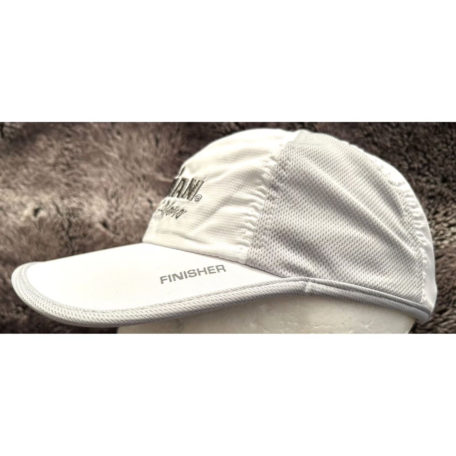 Ford Ironman Ford Finisher Hat Coeur d'Alene Idaho White Headsweats Men Adjustable Size White Hat Size ONE SIZE - 4 Thumbnail